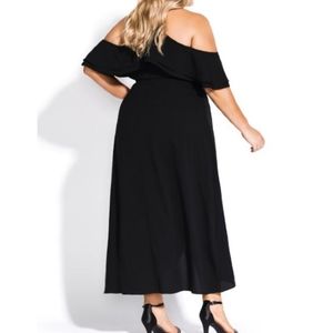 Black plus size dress